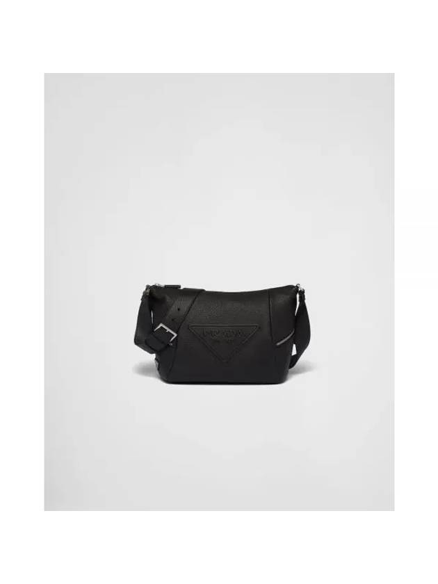 Strap Leather Shoulder Bag Black - PRADA - BALAAN 1