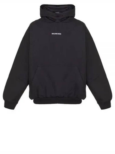 Logo Print Hoodie Black - BALENCIAGA - BALAAN 2