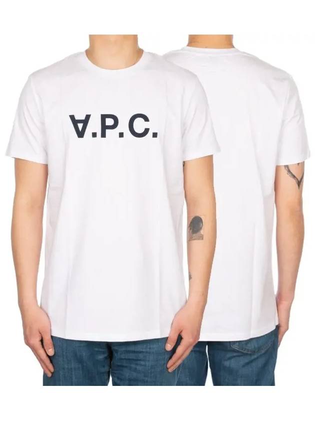 VPC Logo Short Sleeve T Shirt White COBQX H26586 - A.P.C. - BALAAN 1