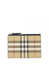 Vintage Check Leather Card Wallet Beige - BURBERRY - BALAAN 2