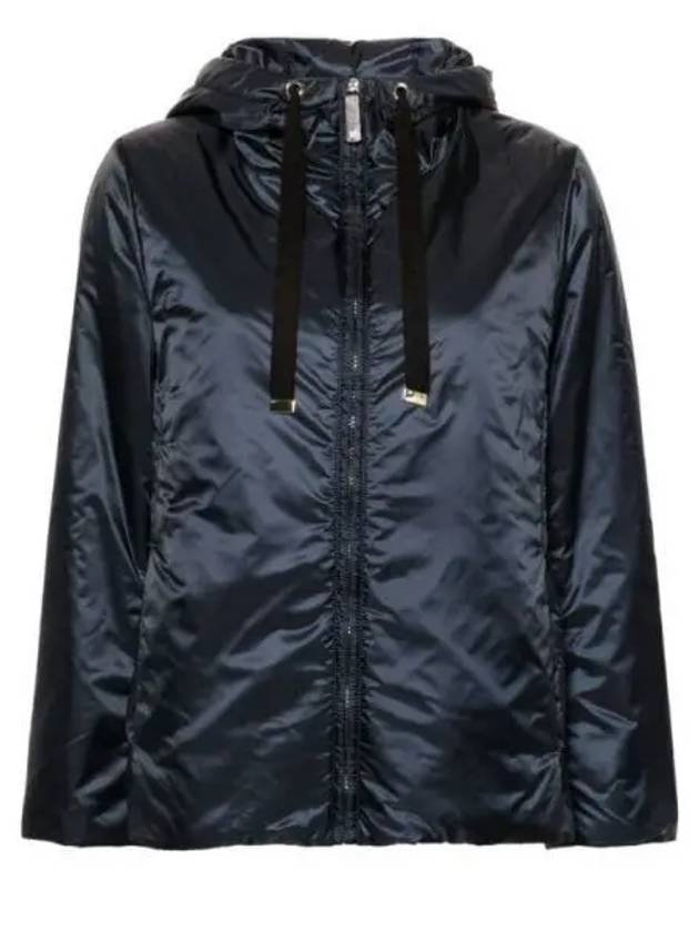 Greenh Water Repellent Hooded Padding Navy - MAX MARA - BALAAN 1