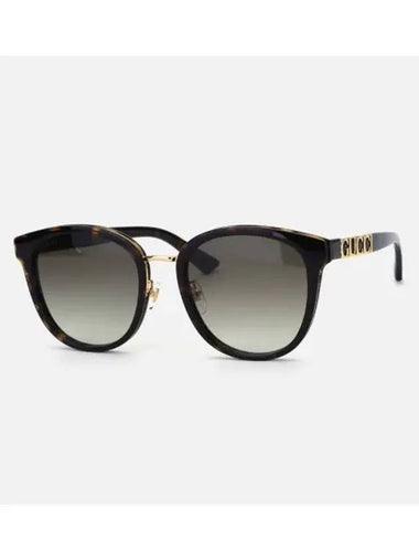 Round Logo Sunglasses Black - GUCCI - BALAAN 1