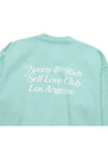 Self Love Club Cotton Sweatshirt Mint - SPORTY & RICH - BALAAN 6