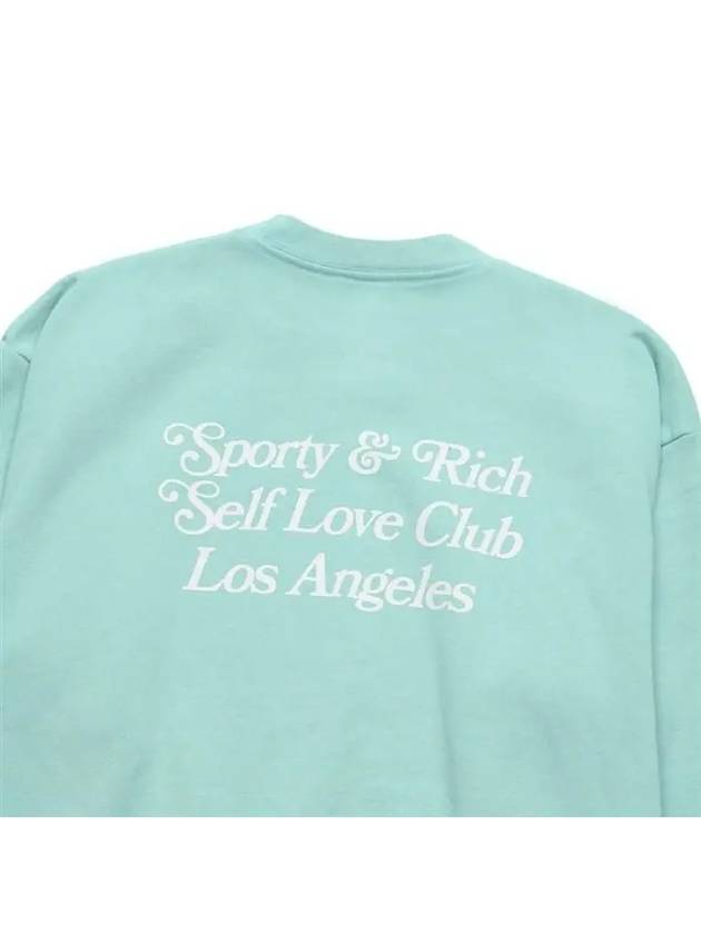 Self Love Club Cotton Sweatshirt Mint - SPORTY & RICH - BALAAN 6