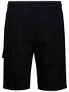 Light Fleece Utility Shorts Black - CP COMPANY - BALAAN 4