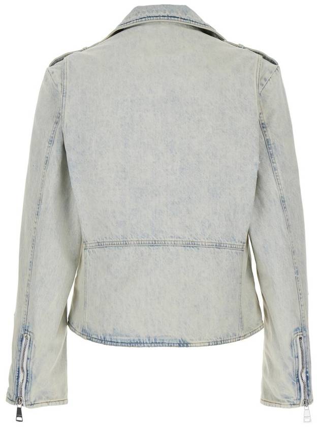 Denim Biker Jacket - Clear Sky Blue Wash - BALMAIN - BALAAN 2