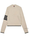 4 Bar Stripe Cable Knit Top White - THOM BROWNE - BALAAN 3