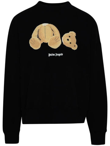 Men's Bear Print Sweatshirt Black - PALM ANGELS - BALAAN 1