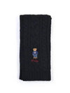 Embroidered Bear Cable Knit Wool Muffle Black - POLO RALPH LAUREN - BALAAN 2