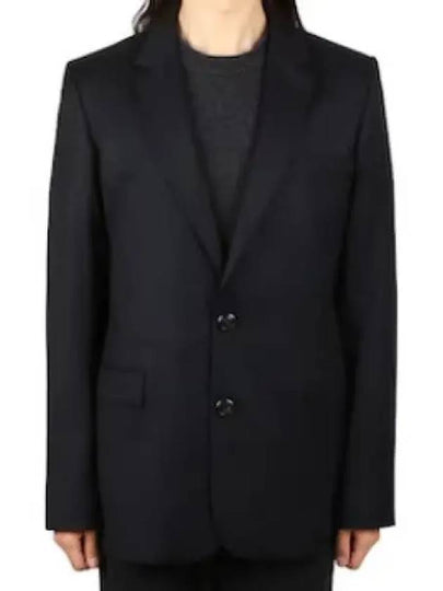 Virgin Wool Two-Button Jacket Black - AMI - BALAAN 2