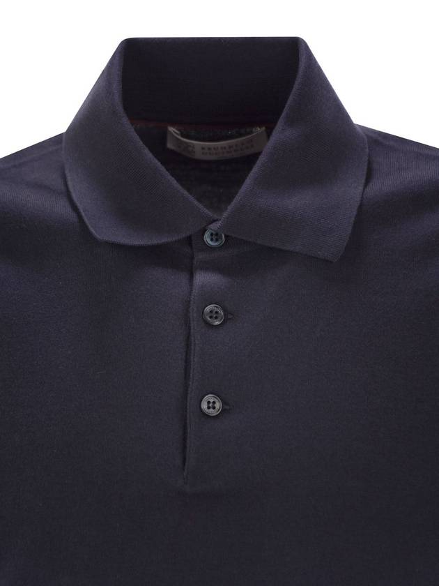 Lightweight cotton knit polo shirt - BRUNELLO CUCINELLI - BALAAN 4