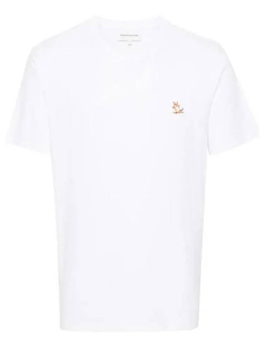 Chillax Fox Patch Regular Short Sleeve T-Shirt White - MAISON KITSUNE - BALAAN 2