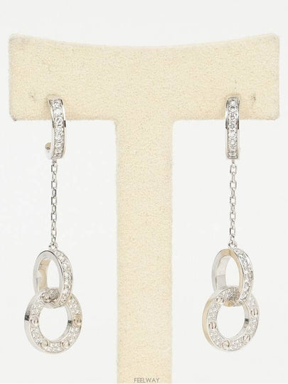 Love dangling earrings white gold pave diamond 74207 - CARTIER - BALAAN 2