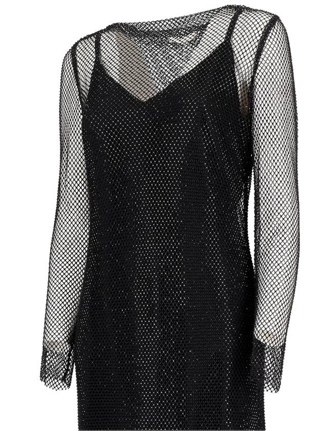 23 fw Embroidered Mesh Dress WITH Crystal 2382360232600002 B0650464016 - MAX MARA - BALAAN 4