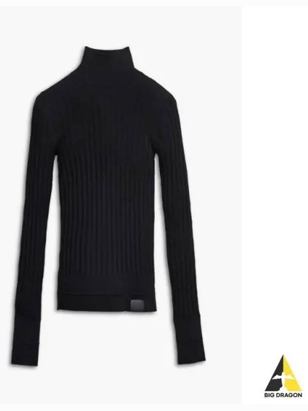 Mj Classic Wool Ribbed Turtleneck Black MJWAW23002BKX - MARC JACOBS - BALAAN 1