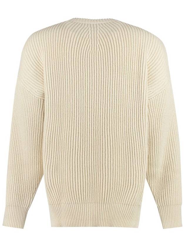 Crew Neck Knit Top Cream - JIL SANDER - BALAAN 3