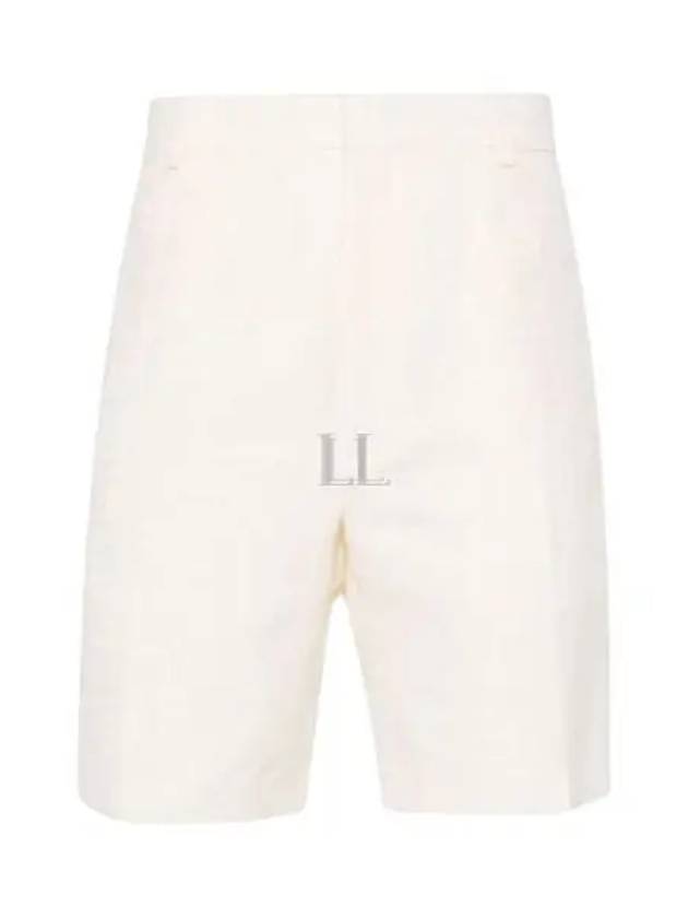 Bermuda FF Cotton Shorts White - FENDI - BALAAN 2