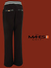 pants leather color matching brushed boot cut pants GPW8134 - MAHES - BALAAN 2