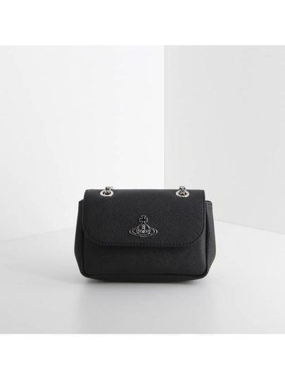 Biogreen Small Chain Shoulder Bag Black - VIVIENNE WESTWOOD - BALAAN 2