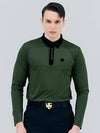 Golf Men s Solid Long Sleeve T Shirt Khaki - HENRY STUART - BALAAN 1