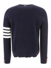 4 Bar Armband Milano Stitch Knit Top Navy - THOM BROWNE - BALAAN 3