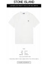 Men's Logo Patch Short Sleeve T-Shirt White - STONE ISLAND - BALAAN.