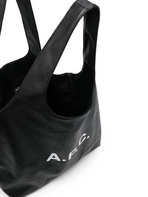 Ninon Logo Print Tote Bag Black - A.P.C. - BALAAN 7