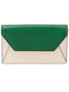 Logo Saffiano Card Wallet Green - MARNI - BALAAN 3