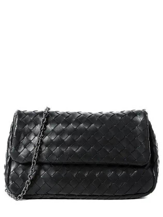 Intrecciato Nappa Chain Mini Shoulder Bag Black - BOTTEGA VENETA - BALAAN 2