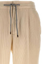 Men's Drawstring Straight Pants Ivory - BRUNELLO CUCINELLI - BALAAN 3