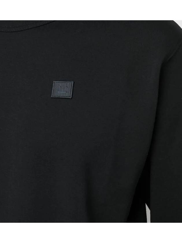 Face Patch Crew Neck Sweatshirt Black - ACNE STUDIOS - BALAAN 5