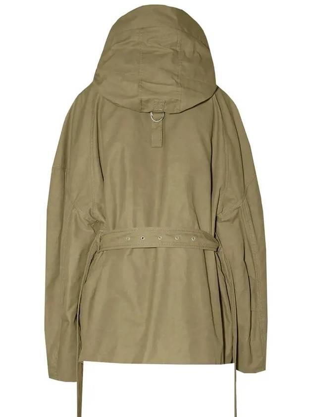 Wax Belted Hooded Jacket Khaki - ACNE STUDIOS - BALAAN 3