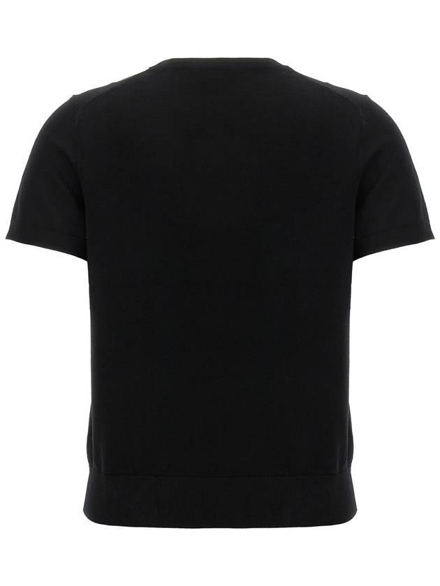 Women's Regal Wool Slim Crew Neck Short Sleeve T-Shirt Black - THEORY - BALAAN 3