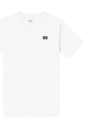 Mini Square Logo Print Short Sleeve T-Shirt White - CP COMPANY - BALAAN 2