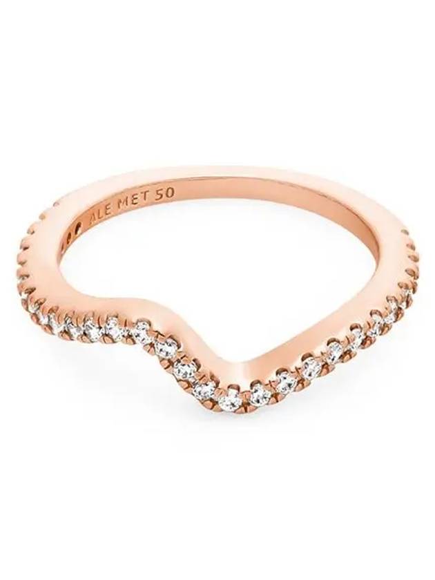 Women's Sparkling Wave Ring Rose Gold - PANDORA - BALAAN 3