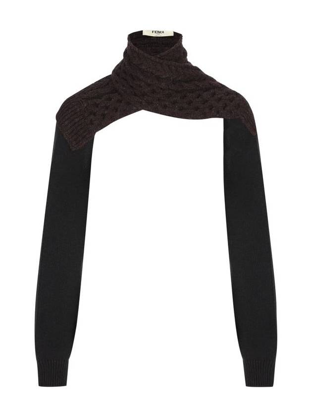 Long Sleeve Wool Turtleneck Dark Purple - FENDI - BALAAN 2