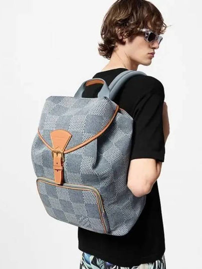 Montsouris Damier Backpack Blue - LOUIS VUITTON - BALAAN 2