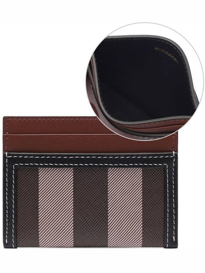 Check Two-Tone Leather Card Wallet Dark Birch Brown - BURBERRY - BALAAN 2