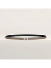 Mini H Belt Buckle Reversible Leather Strap 13MM Silver Noir Etoupe - HERMES - BALAAN 3