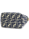 Roll FF Jacquard Small Tote Bag Blue - FENDI - BALAAN 5