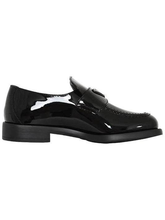 Logo Leather Loafers Black - PRADA - BALAAN 2