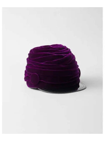 Velvet bungeoji safari hat plum 291553 - PRADA - BALAAN 1