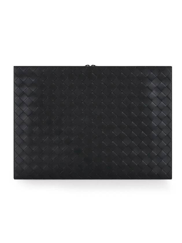 Men’s Document Large Clutch Bag Black - BOTTEGA VENETA - BALAAN 3