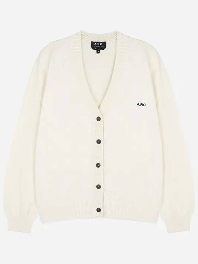 Bella Logo Embroidery Cardigan Ivory - A.P.C. - BALAAN 2