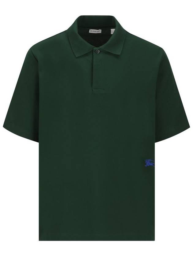 Embroid Logo Cotton Polo Shirt Ivy - BURBERRY - BALAAN 2