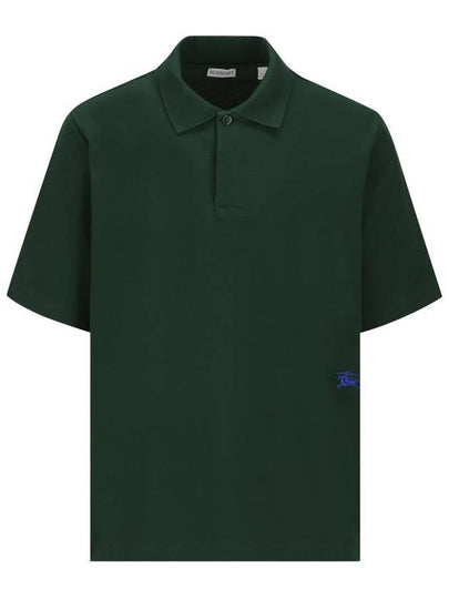 Embroid Logo Cotton Polo Shirt Ivy - BURBERRY - BALAAN 2