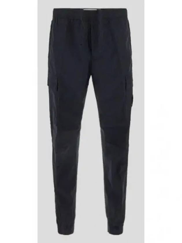 Stretch Cotton Tela Paracadute Cargo Straight Pants Navy Blue - STONE ISLAND - BALAAN 2