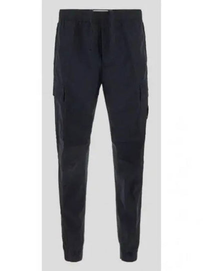 Stretch Cotton Tela Paracadute Cargo Straight Pants Navy Blue - STONE ISLAND - BALAAN 2