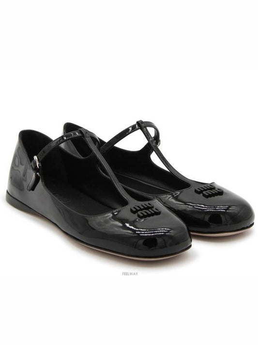 Patent Leather Ballerinas Black - MIU MIU - BALAAN 2