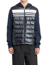 Logo Cotton Zip Up Hoodie Navy - MONCLER - BALAAN 3